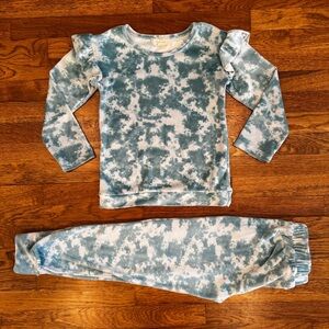 btween Brand Teal and White Tie-Dye Two Piece Jogger Set - Size 7 - GC
